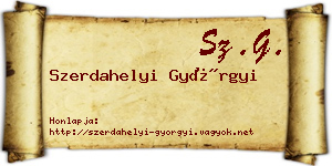 Szerdahelyi Györgyi névjegykártya